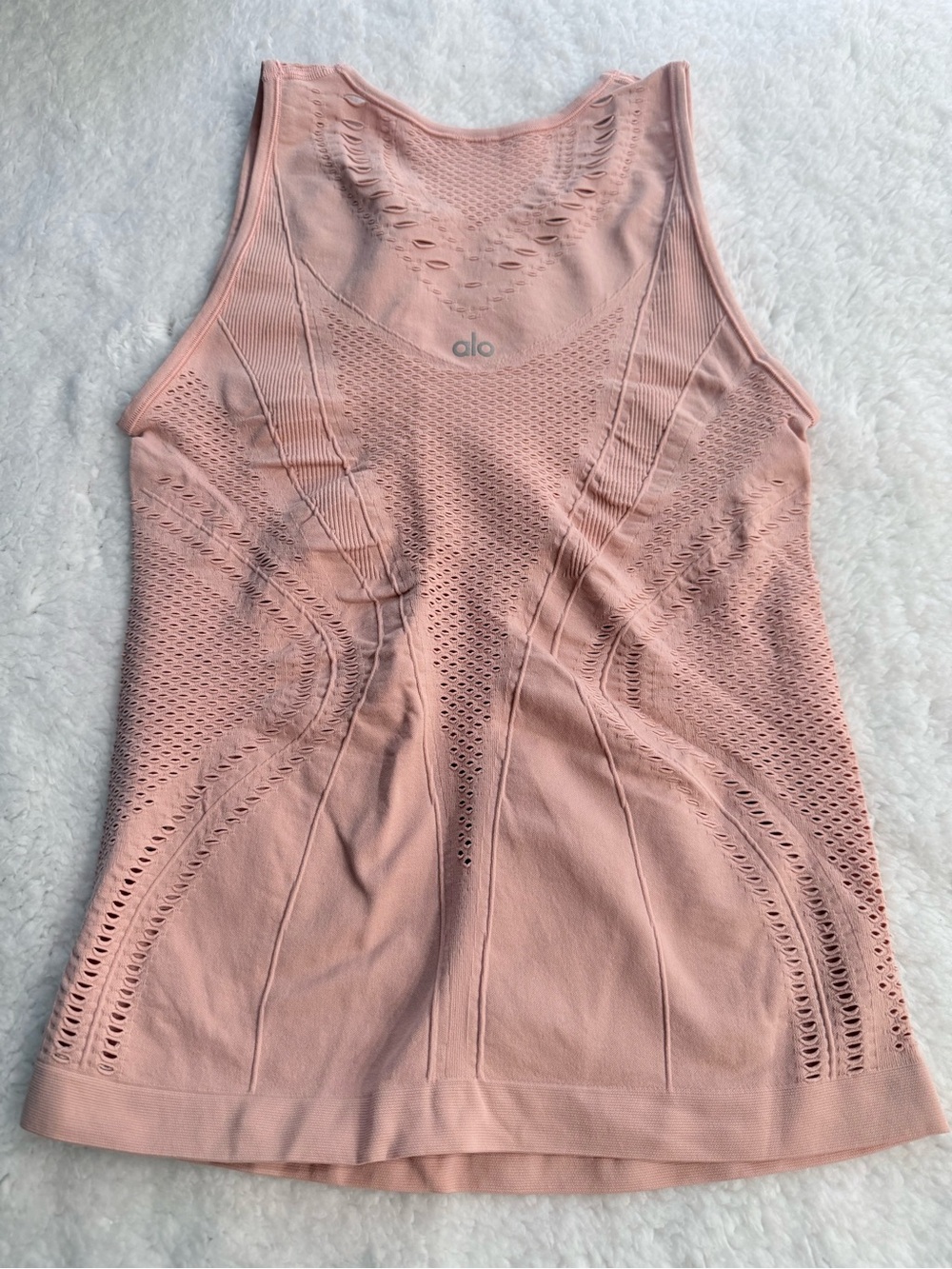 ALO Yoga Salmon Pink Seamless Performance Tank